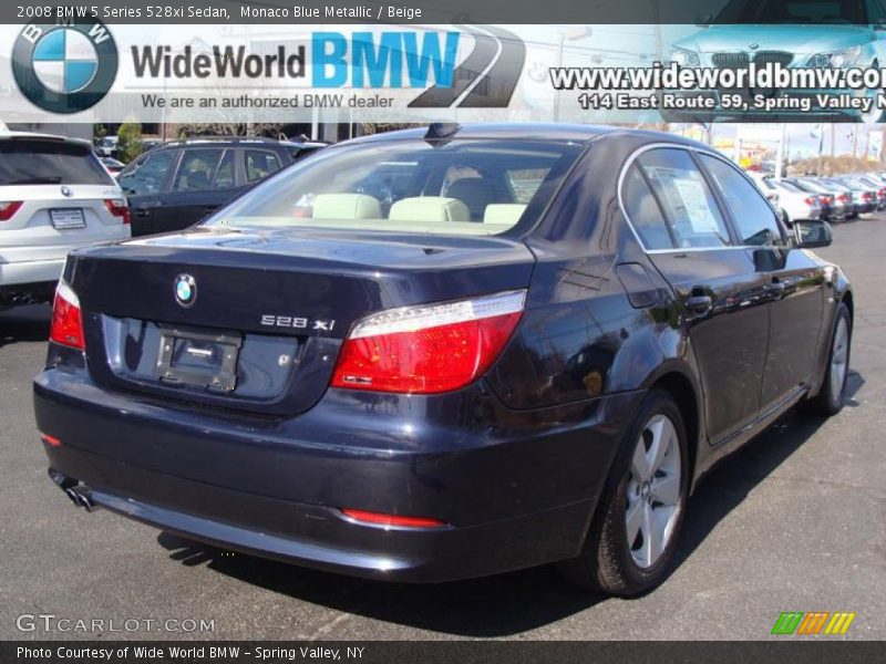 Monaco Blue Metallic / Beige 2008 BMW 5 Series 528xi Sedan