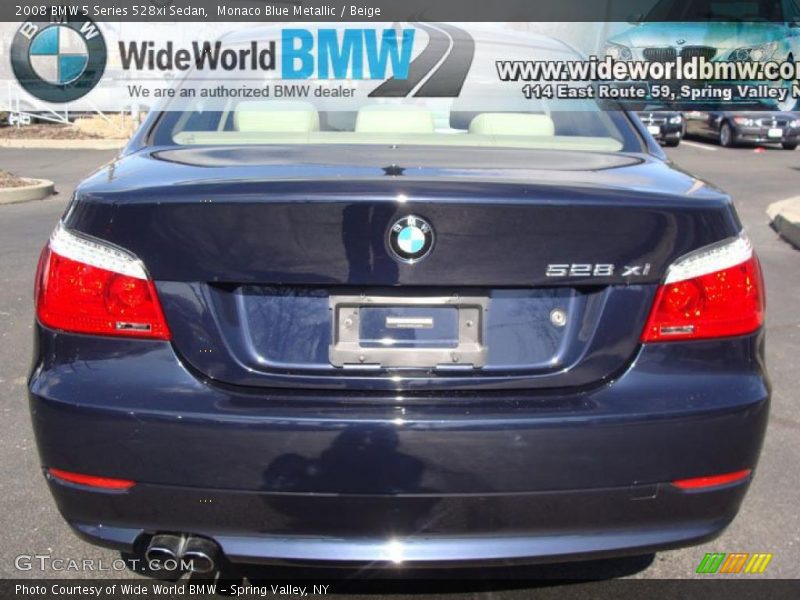 Monaco Blue Metallic / Beige 2008 BMW 5 Series 528xi Sedan