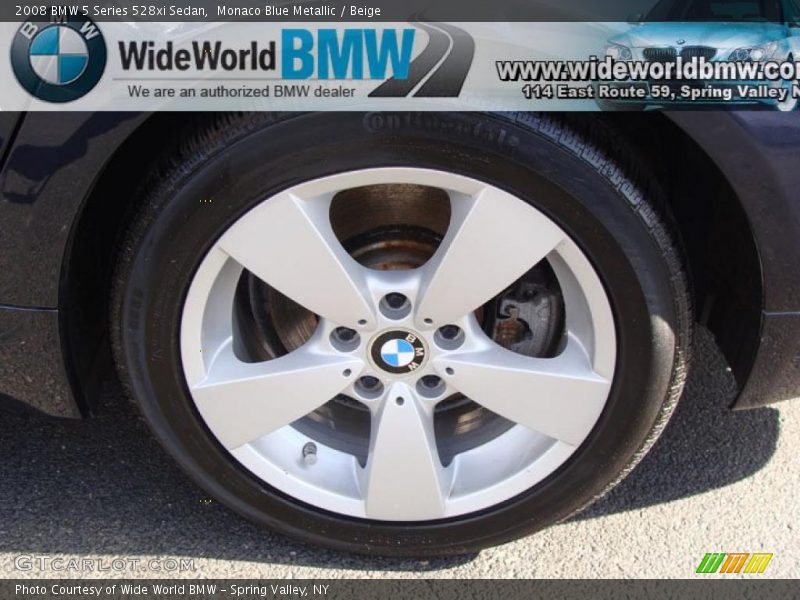 Monaco Blue Metallic / Beige 2008 BMW 5 Series 528xi Sedan