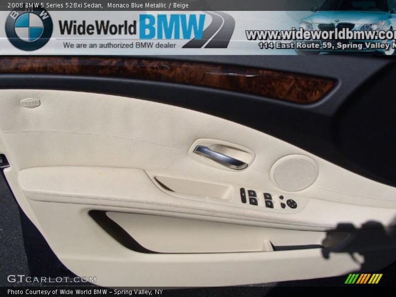 Monaco Blue Metallic / Beige 2008 BMW 5 Series 528xi Sedan