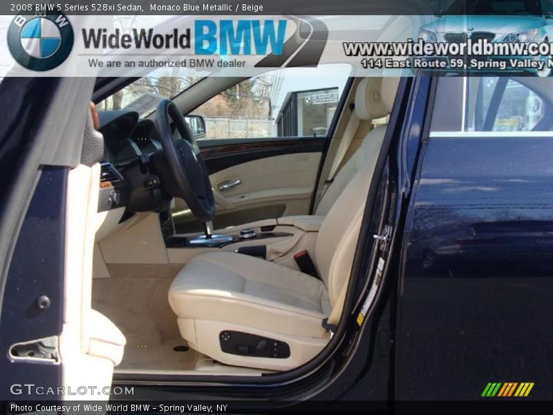 Monaco Blue Metallic / Beige 2008 BMW 5 Series 528xi Sedan