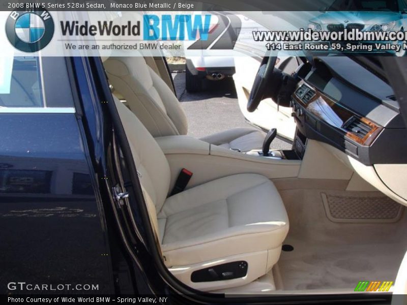 Monaco Blue Metallic / Beige 2008 BMW 5 Series 528xi Sedan