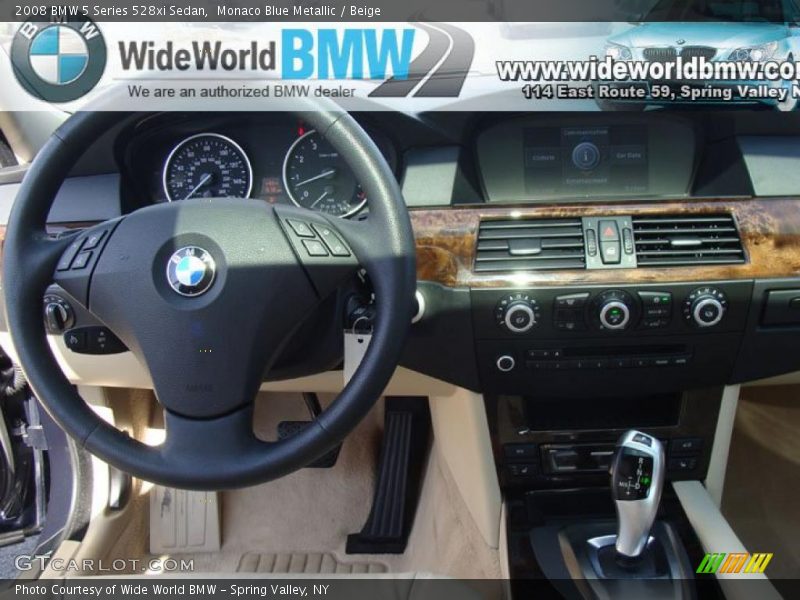 Monaco Blue Metallic / Beige 2008 BMW 5 Series 528xi Sedan