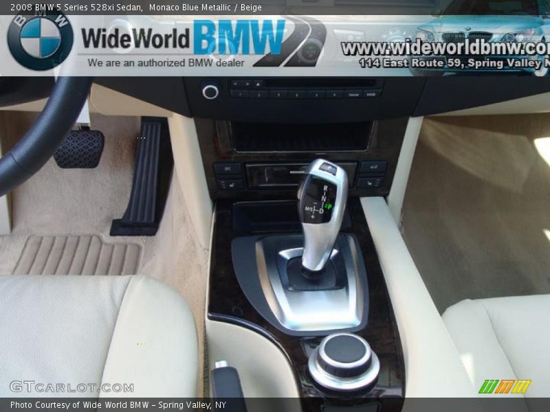 Monaco Blue Metallic / Beige 2008 BMW 5 Series 528xi Sedan