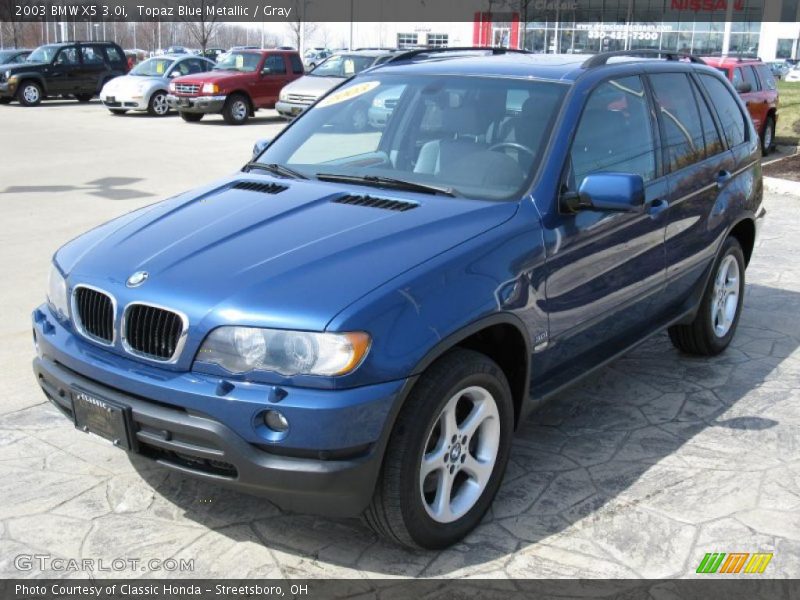 Topaz Blue Metallic / Gray 2003 BMW X5 3.0i
