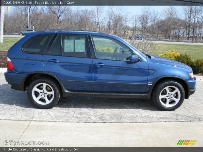 Topaz Blue Metallic / Gray 2003 BMW X5 3.0i