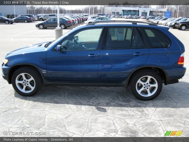 Topaz Blue Metallic / Gray 2003 BMW X5 3.0i