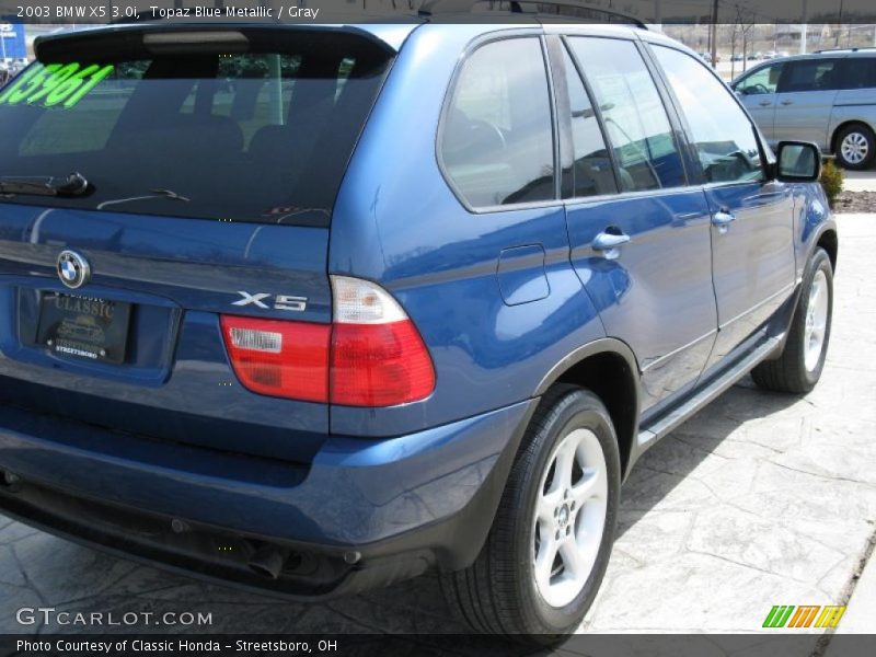 Topaz Blue Metallic / Gray 2003 BMW X5 3.0i