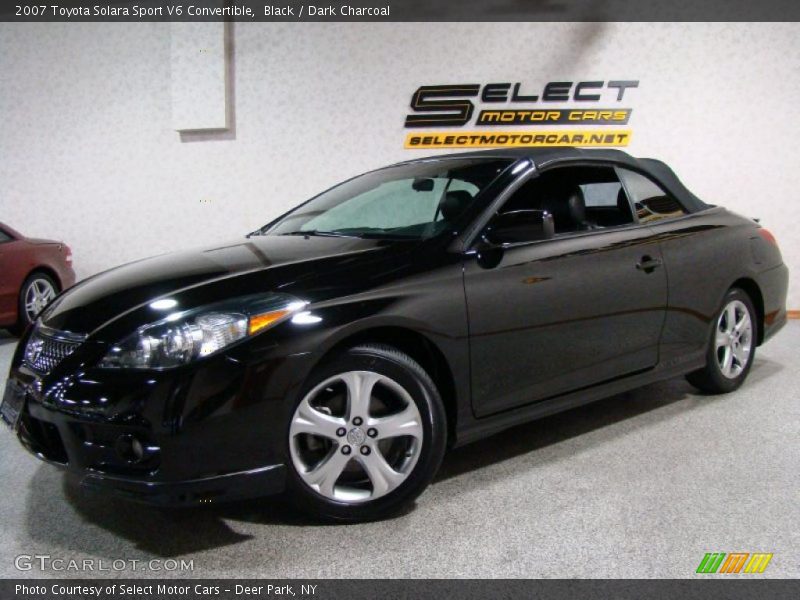 Black / Dark Charcoal 2007 Toyota Solara Sport V6 Convertible