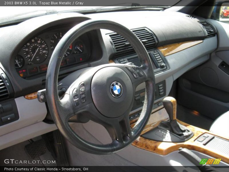 Topaz Blue Metallic / Gray 2003 BMW X5 3.0i