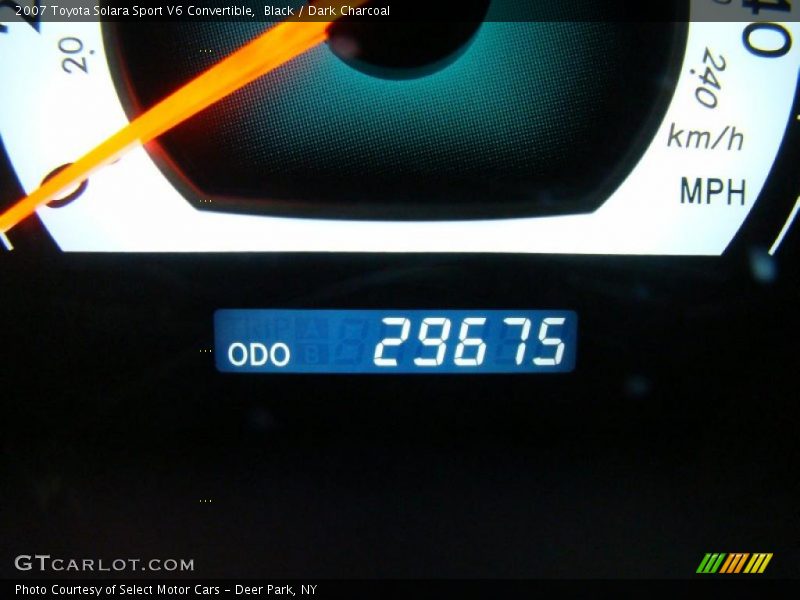 Black / Dark Charcoal 2007 Toyota Solara Sport V6 Convertible