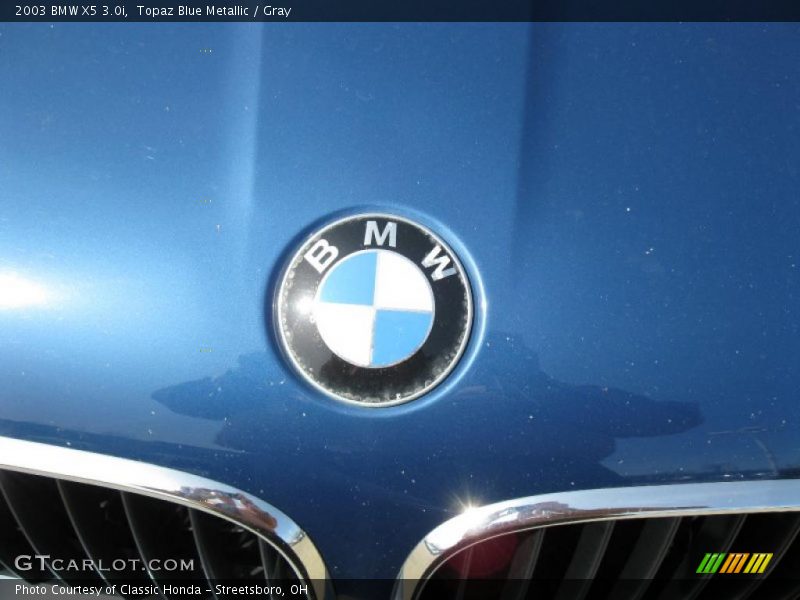 Topaz Blue Metallic / Gray 2003 BMW X5 3.0i