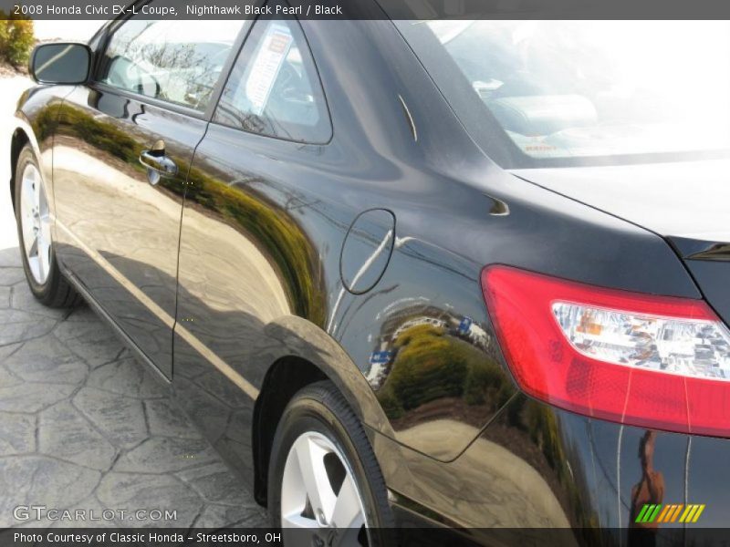 Nighthawk Black Pearl / Black 2008 Honda Civic EX-L Coupe