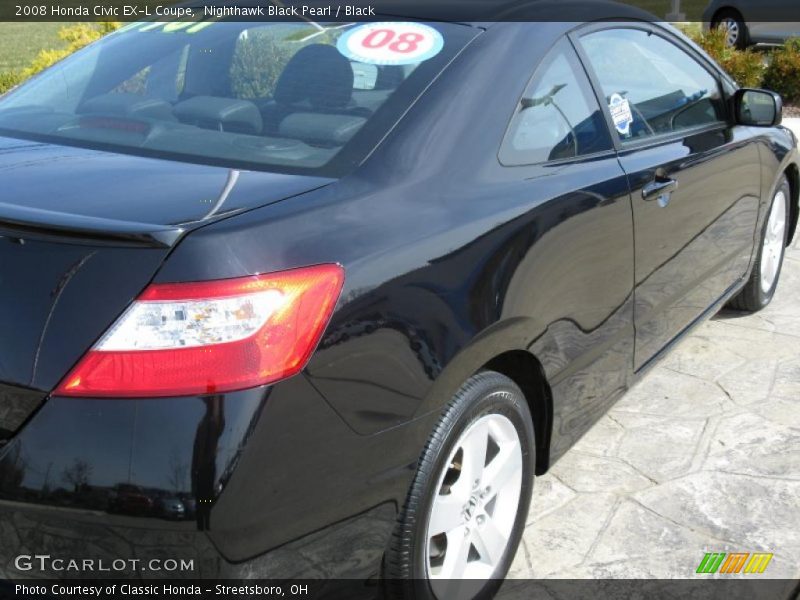 Nighthawk Black Pearl / Black 2008 Honda Civic EX-L Coupe