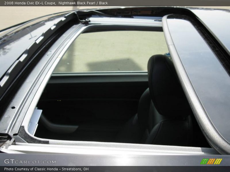 Nighthawk Black Pearl / Black 2008 Honda Civic EX-L Coupe