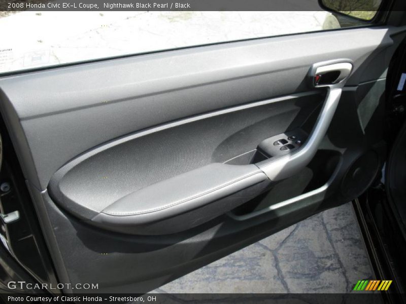 Nighthawk Black Pearl / Black 2008 Honda Civic EX-L Coupe