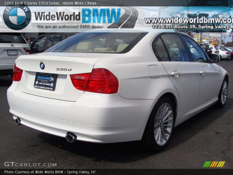 Alpine White / Beige 2009 BMW 3 Series 335d Sedan