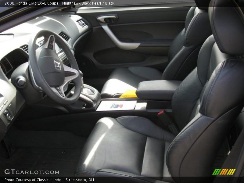 Nighthawk Black Pearl / Black 2008 Honda Civic EX-L Coupe