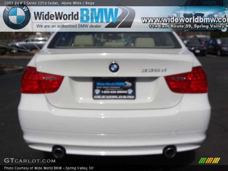 Alpine White / Beige 2009 BMW 3 Series 335d Sedan