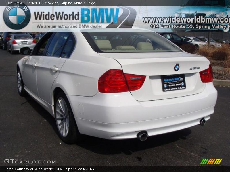 Alpine White / Beige 2009 BMW 3 Series 335d Sedan