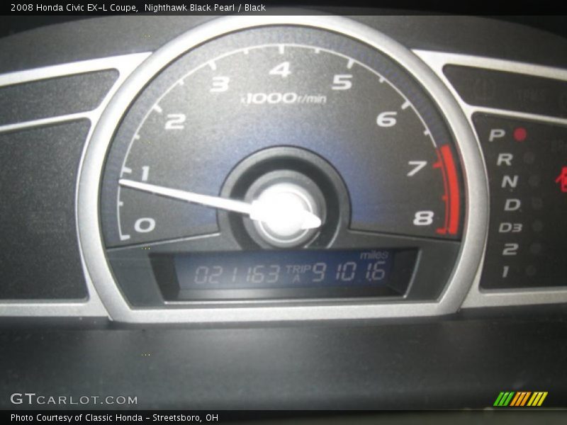 Nighthawk Black Pearl / Black 2008 Honda Civic EX-L Coupe