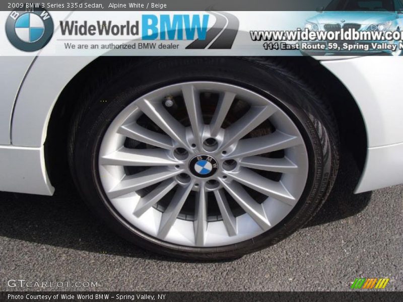 Alpine White / Beige 2009 BMW 3 Series 335d Sedan