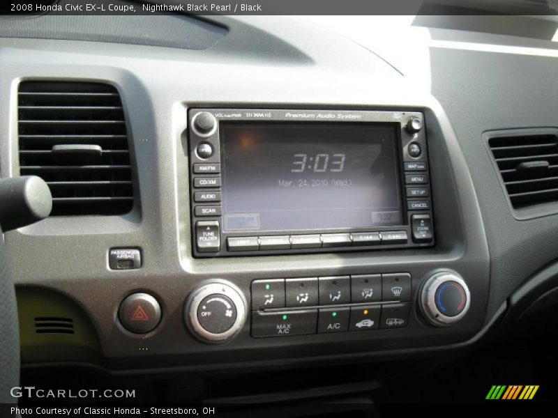 Nighthawk Black Pearl / Black 2008 Honda Civic EX-L Coupe