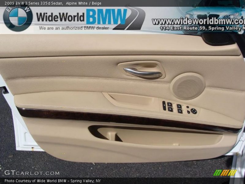 Alpine White / Beige 2009 BMW 3 Series 335d Sedan