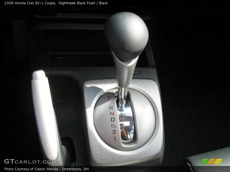 Nighthawk Black Pearl / Black 2008 Honda Civic EX-L Coupe