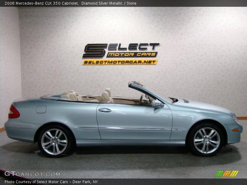 Diamond Silver Metallic / Stone 2008 Mercedes-Benz CLK 350 Cabriolet