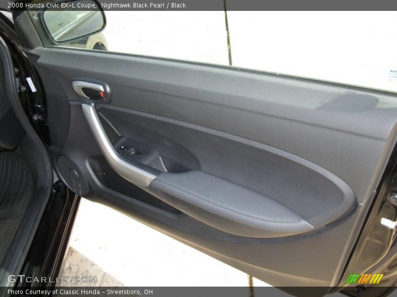 Nighthawk Black Pearl / Black 2008 Honda Civic EX-L Coupe