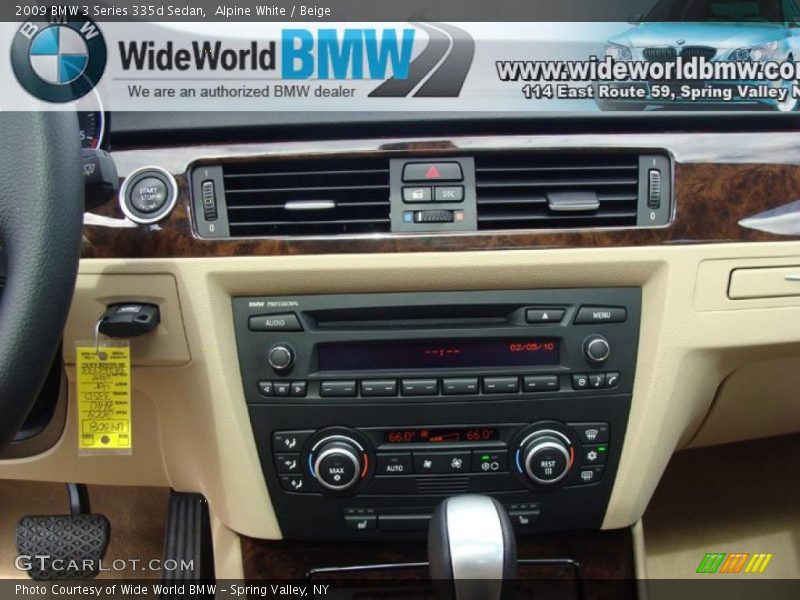 Alpine White / Beige 2009 BMW 3 Series 335d Sedan