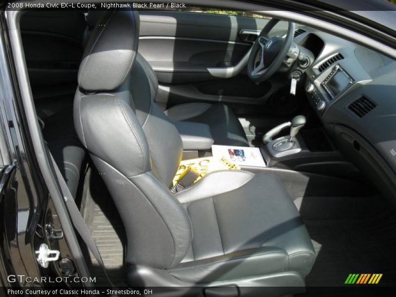 Nighthawk Black Pearl / Black 2008 Honda Civic EX-L Coupe