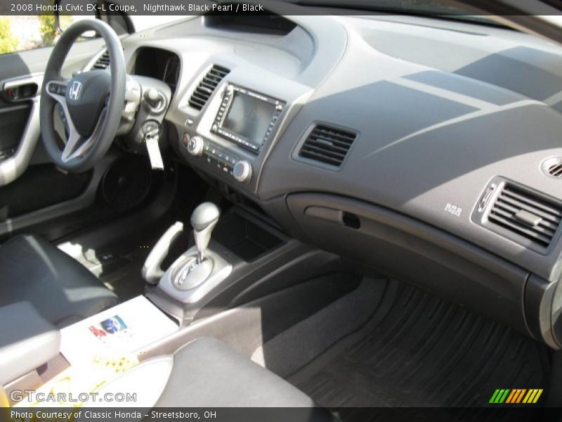 Nighthawk Black Pearl / Black 2008 Honda Civic EX-L Coupe