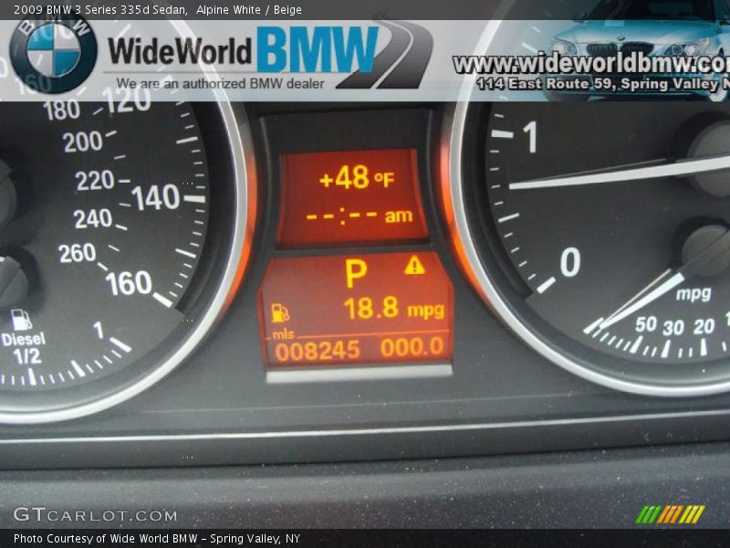 Alpine White / Beige 2009 BMW 3 Series 335d Sedan