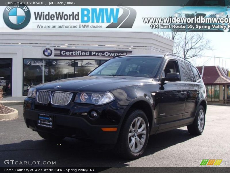 Jet Black / Black 2009 BMW X3 xDrive30i