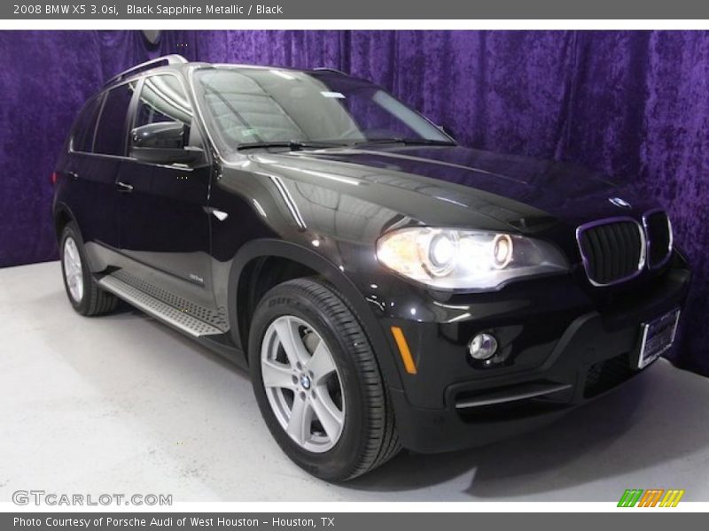 Black Sapphire Metallic / Black 2008 BMW X5 3.0si