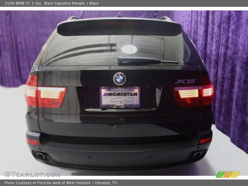 Black Sapphire Metallic / Black 2008 BMW X5 3.0si