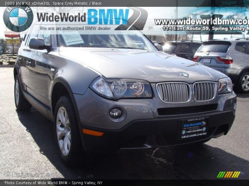 Space Grey Metallic / Black 2009 BMW X3 xDrive30i