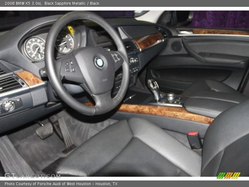 Black Sapphire Metallic / Black 2008 BMW X5 3.0si