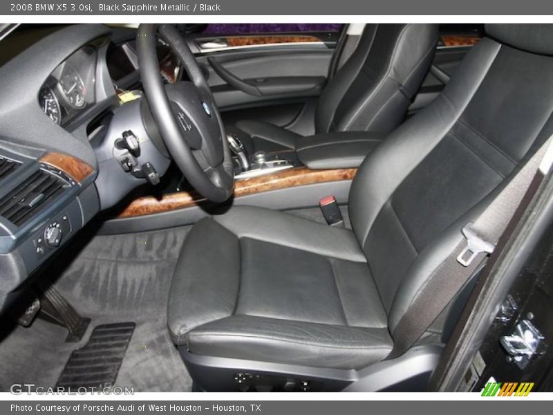 Black Sapphire Metallic / Black 2008 BMW X5 3.0si
