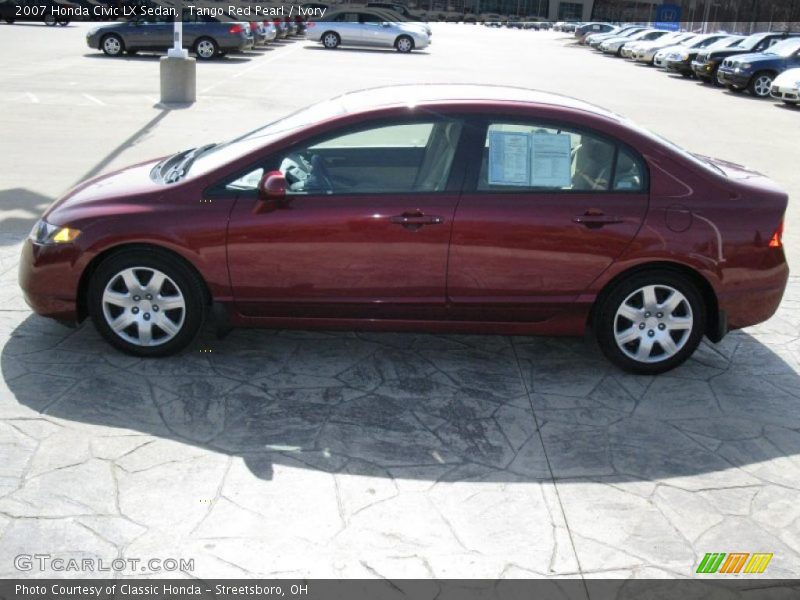 Tango Red Pearl / Ivory 2007 Honda Civic LX Sedan