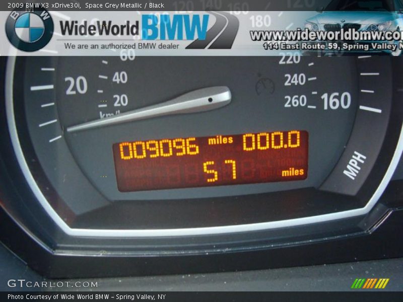 Space Grey Metallic / Black 2009 BMW X3 xDrive30i