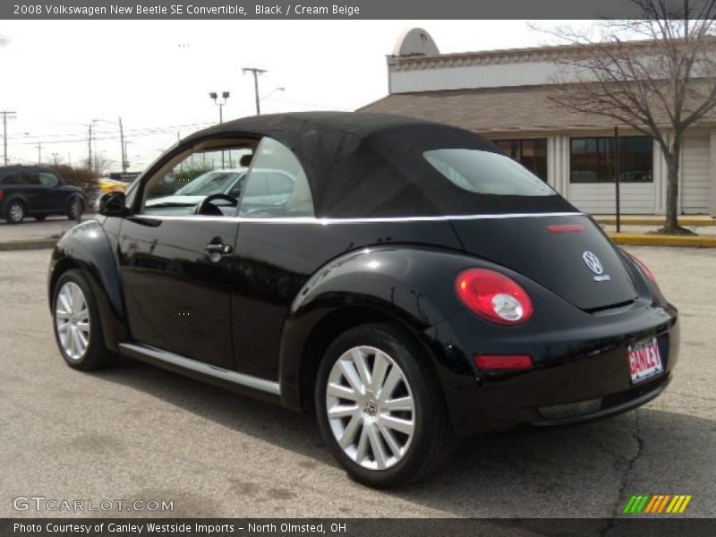 Black / Cream Beige 2008 Volkswagen New Beetle SE Convertible