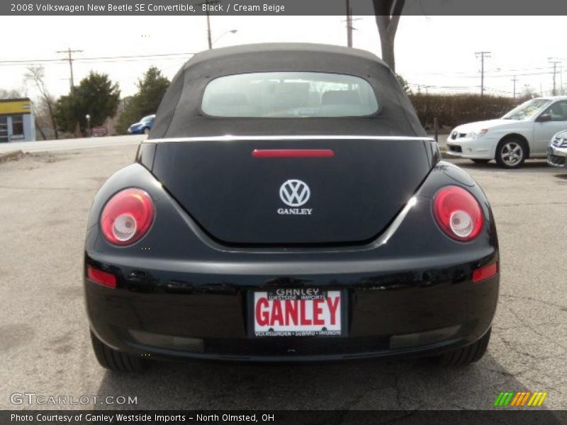 Black / Cream Beige 2008 Volkswagen New Beetle SE Convertible