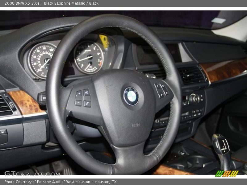 Black Sapphire Metallic / Black 2008 BMW X5 3.0si