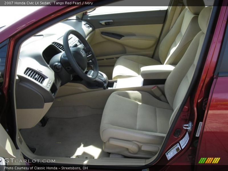 Tango Red Pearl / Ivory 2007 Honda Civic LX Sedan