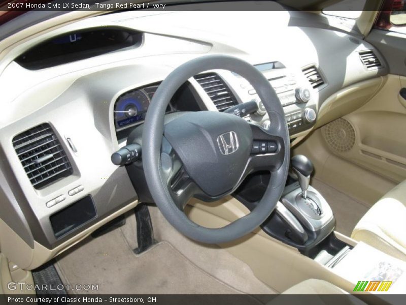 Tango Red Pearl / Ivory 2007 Honda Civic LX Sedan