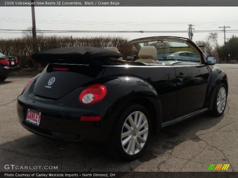 Black / Cream Beige 2008 Volkswagen New Beetle SE Convertible
