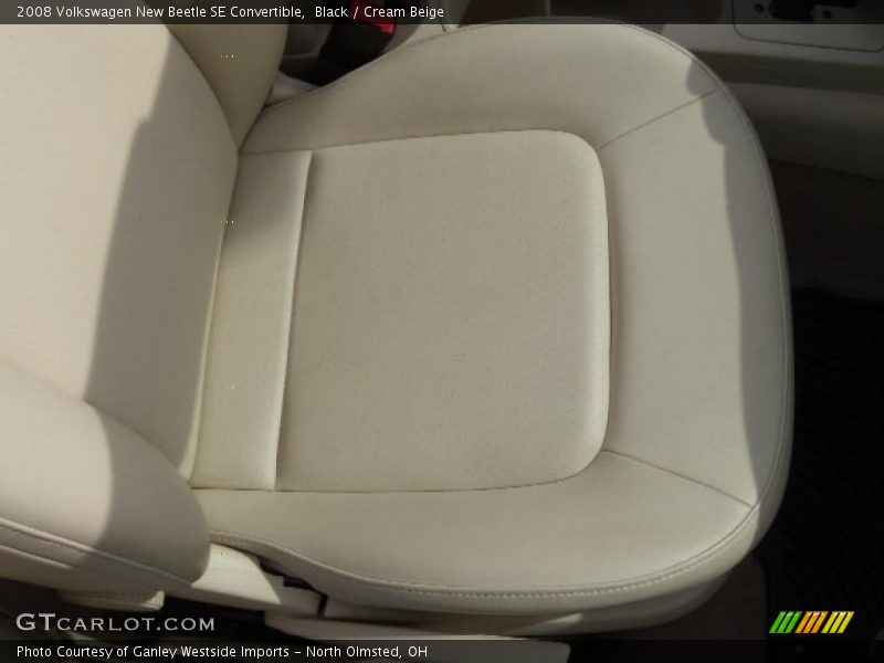 Black / Cream Beige 2008 Volkswagen New Beetle SE Convertible